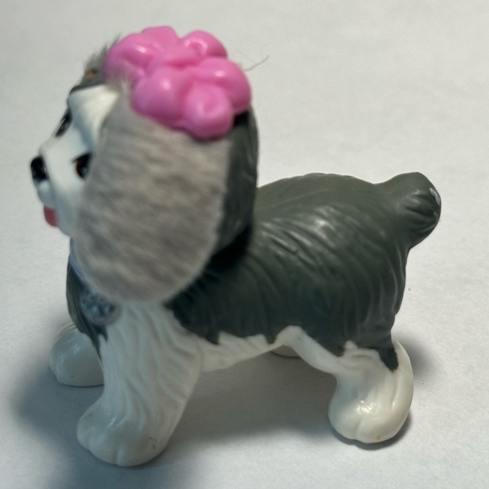 Vintage Littlest Pet Shop Dog from Garden Tag Pets White And Gray Dog Collection - Picture 5 of 8